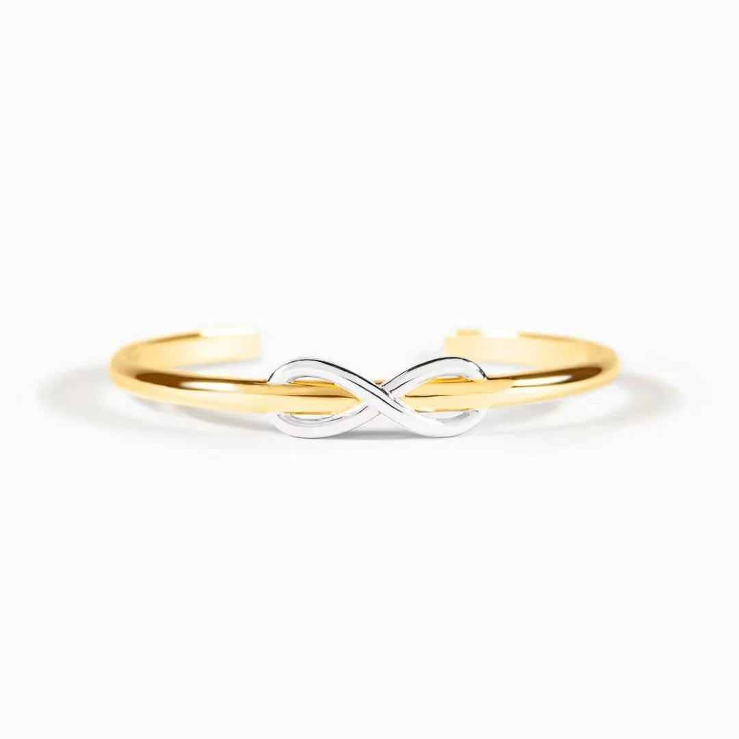 Luxury Gold & Silver Infinity Charm Bracelet – Timeless Lucky 8 Design