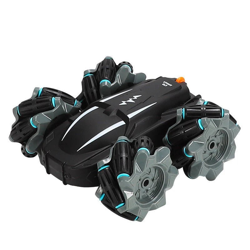 "Double-Sided RC Stunt Car – 360° Rotating Drift Car with Lights & Rechargeable Battery"