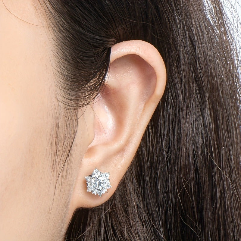 Luxury Sunflower Earrings in 925 Sterling Silver – Timeless Style