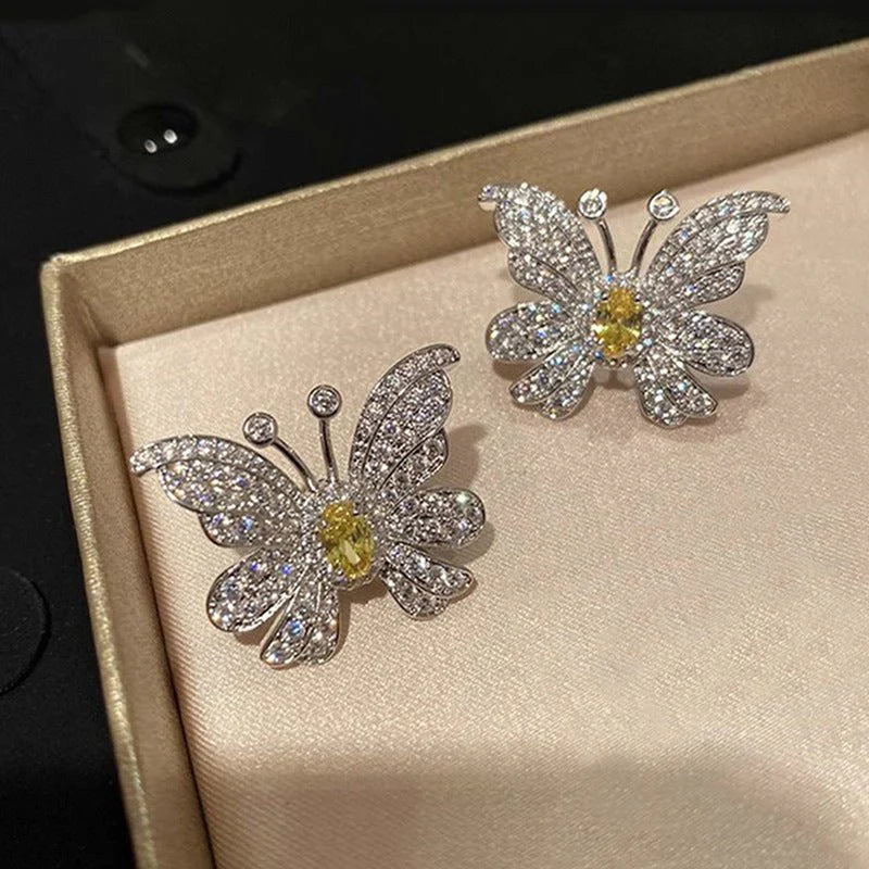 Elegant Golden Butterfly Studs – Shimmering Affordable Luxury