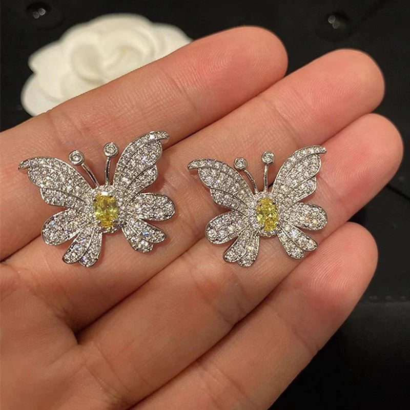 Elegant Golden Butterfly Studs – Shimmering Affordable Luxury
