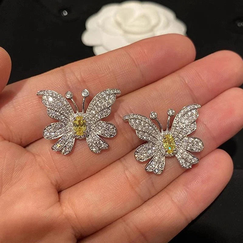Elegant Golden Butterfly Studs – Shimmering Affordable Luxury