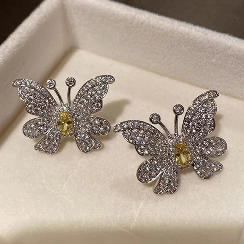 Elegant Golden Butterfly Studs – Shimmering Affordable Luxury