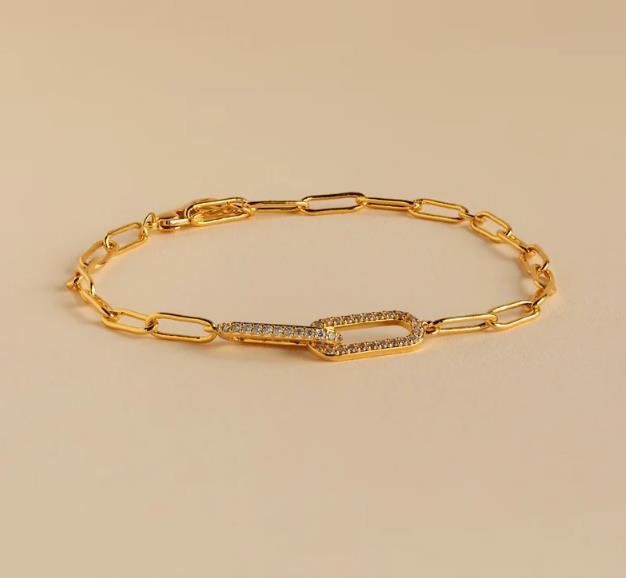 Stylish Copper Zircon Infinity Bangle – Minimalist & Elegant Bracelet