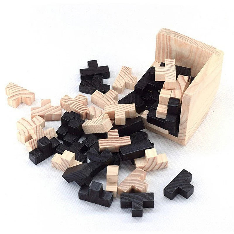 Classic Luban Wooden Puzzle – Creative 3D Brain Game for All Ages | STEM Educational Toy