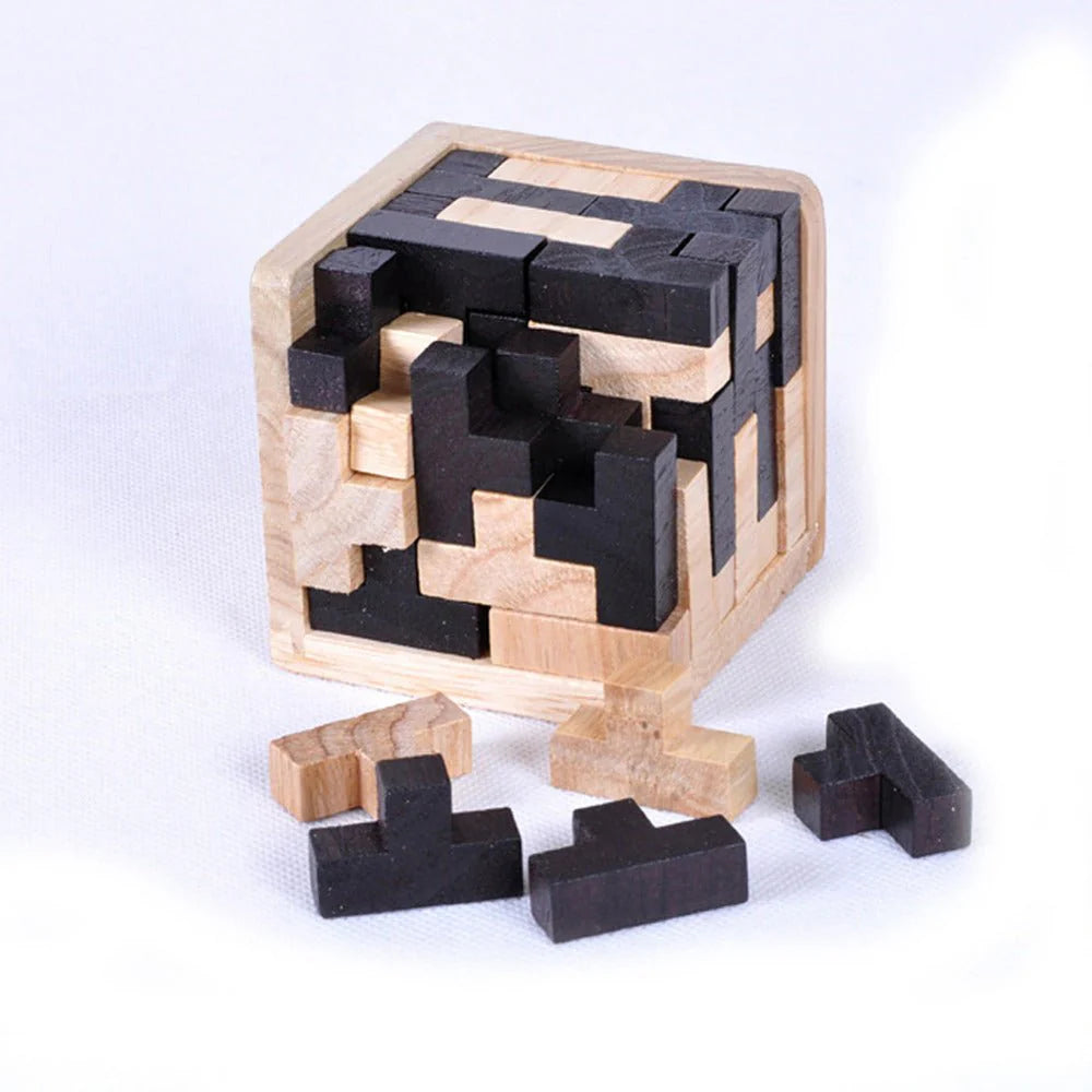 Classic Luban Wooden Puzzle – Creative 3D Brain Game for All Ages | STEM Educational Toy