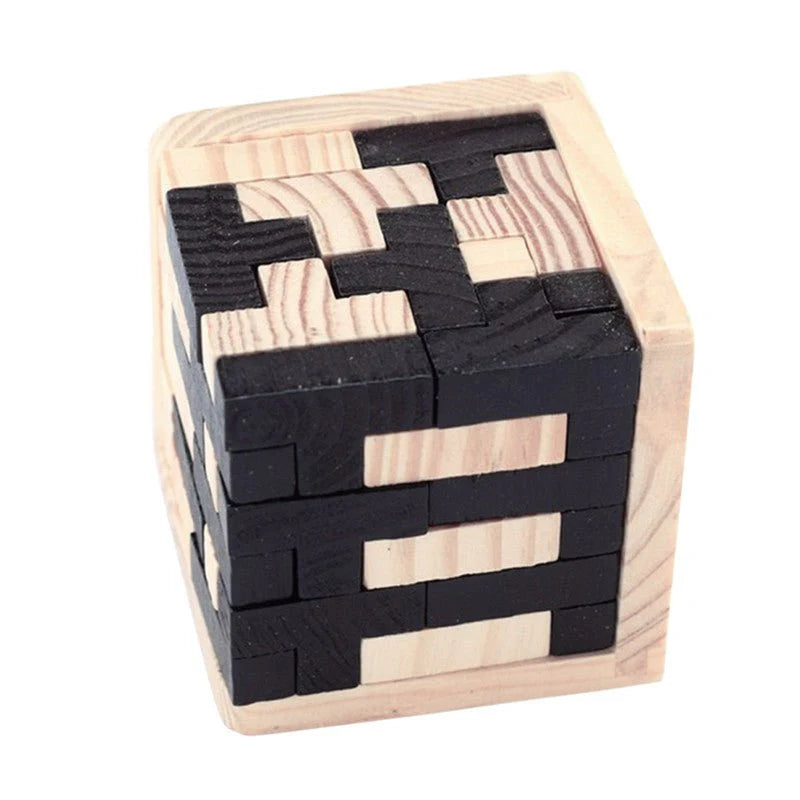 Classic Luban Wooden Puzzle – Creative 3D Brain Game for All Ages | STEM Educational Toy