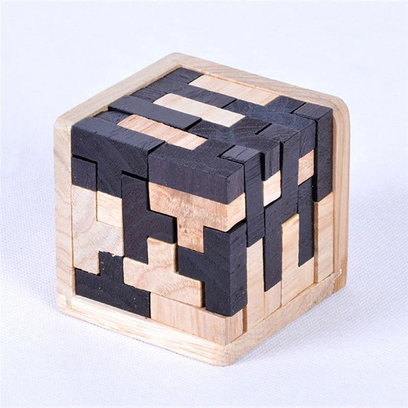 Classic Luban Wooden Puzzle – Creative 3D Brain Game for All Ages | STEM Educational Toy