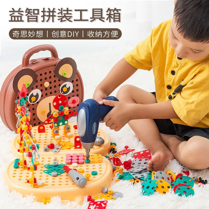 "Creative Screw Puzzle Suitcase – STEM Learning Tool Kit for Boys & Girls"