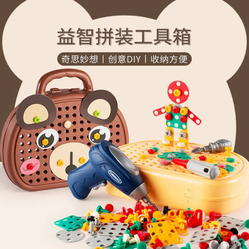 "Creative Screw Puzzle Suitcase – STEM Learning Tool Kit for Boys & Girls"