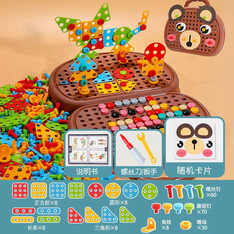 "Creative Screw Puzzle Suitcase – STEM Learning Tool Kit for Boys & Girls"