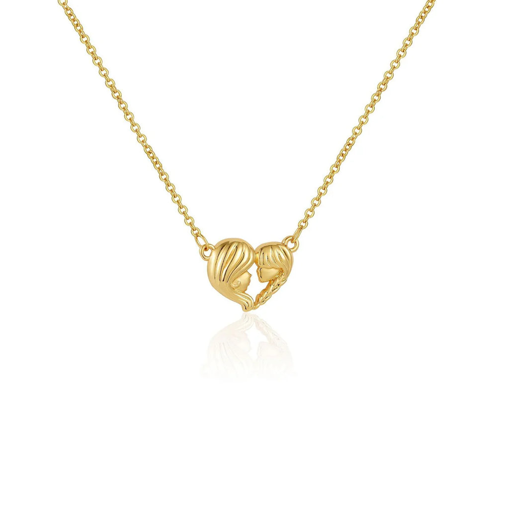 Modern Peach Heart Necklace – High-Grade Mother’s Day Jewelry Gift