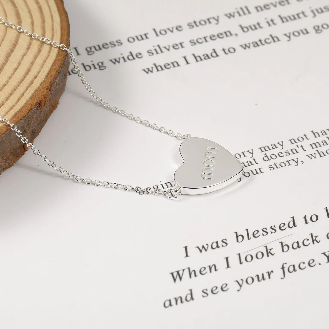 Romantic Peach Heart Zircon Necklace – Elegant Women’s Jewelry Gift