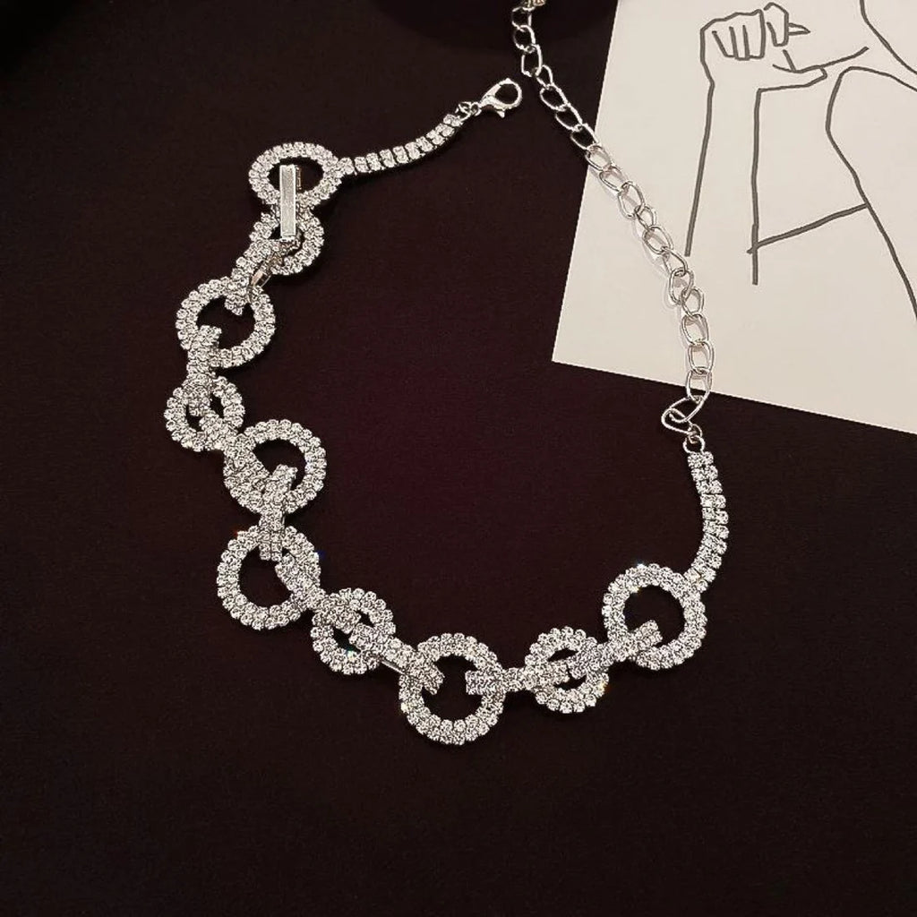 Opulent Diamond-Encrusted Cuban Link Chain – Trendy Thick Choker Necklace