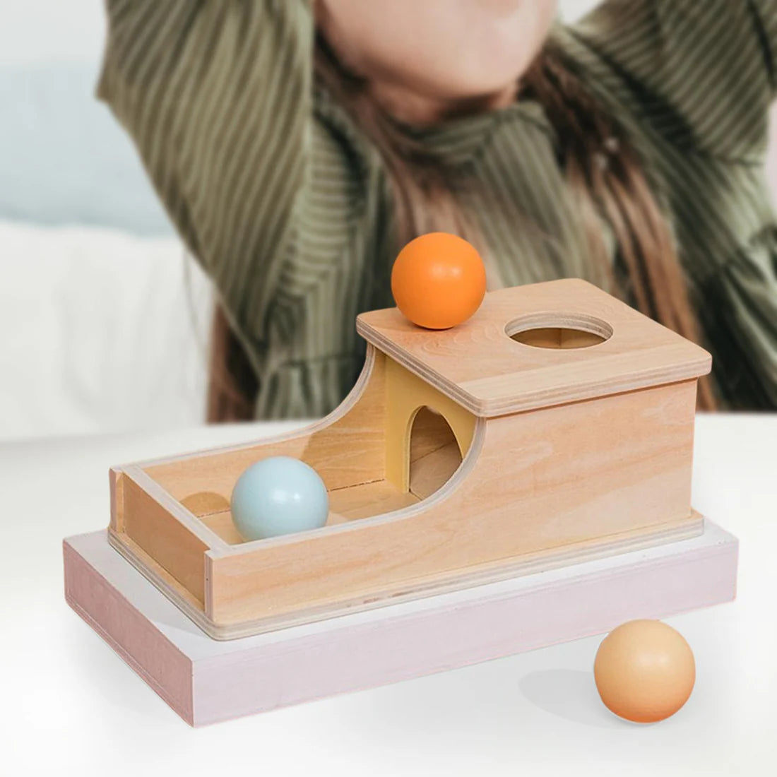 "Wooden Montessori Target Box – Sensory Play Toy for Early Childhood Education"