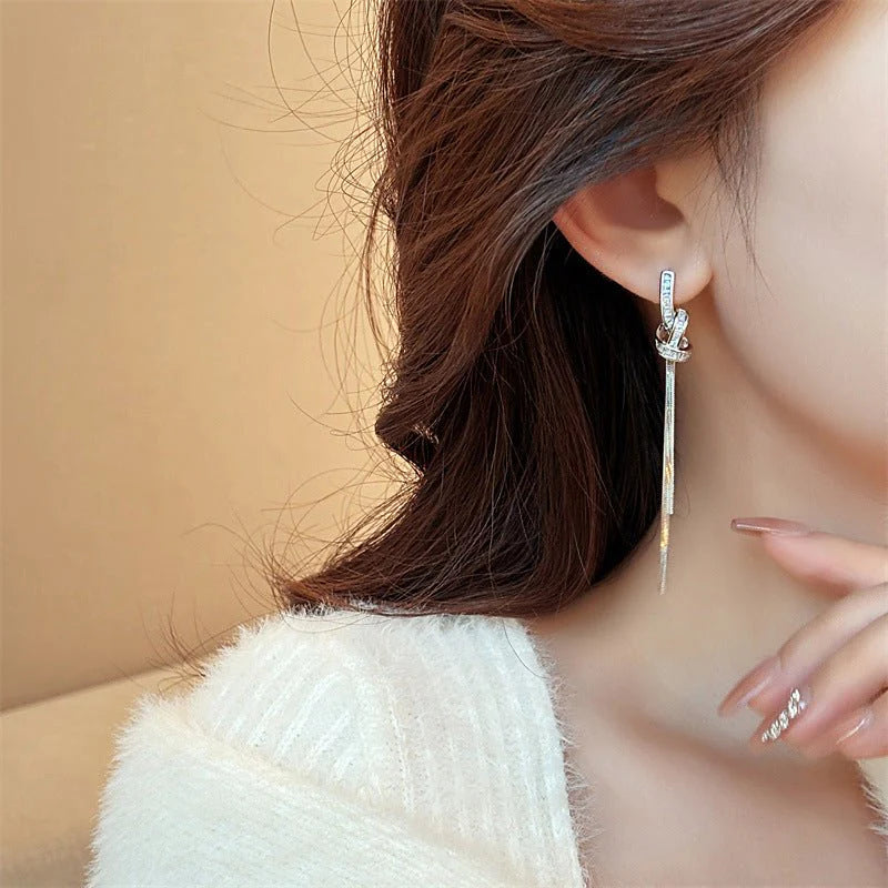 Luxury Long Tassel Knot Earrings for Women – Bold Statement Jewelry