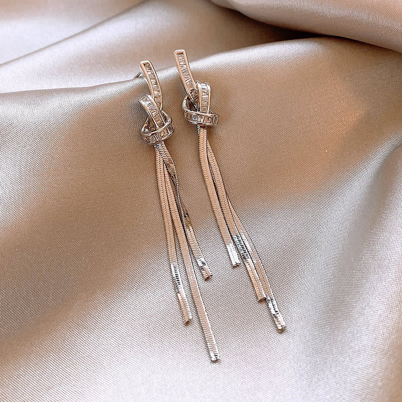 Luxury Long Tassel Knot Earrings for Women – Bold Statement Jewelry