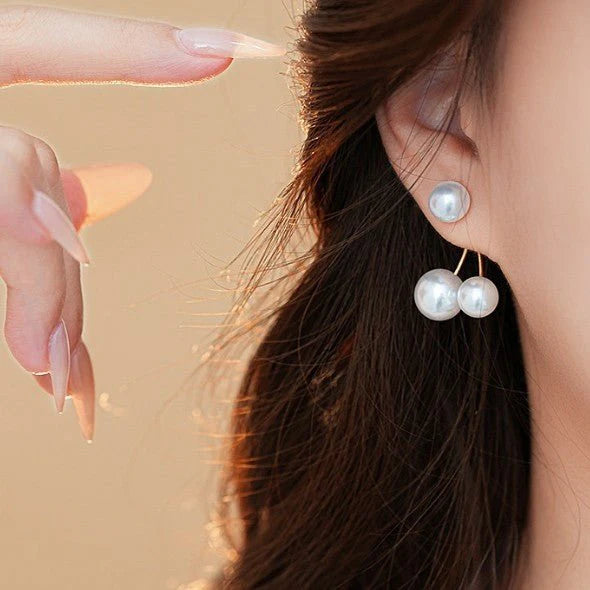 Vintage Cherry Pearl Earrings for Women – Retro Creative Design