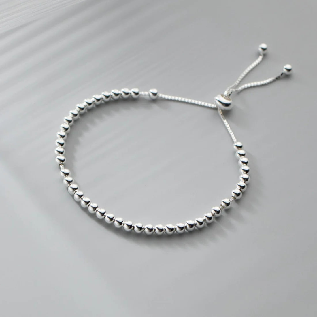 Adjustable S925 Silver Light Bead Bracelet | Chic Women’s Fashion Accessory