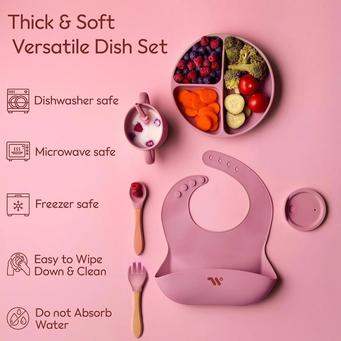 "Soft Silicone Baby Cutlery Set