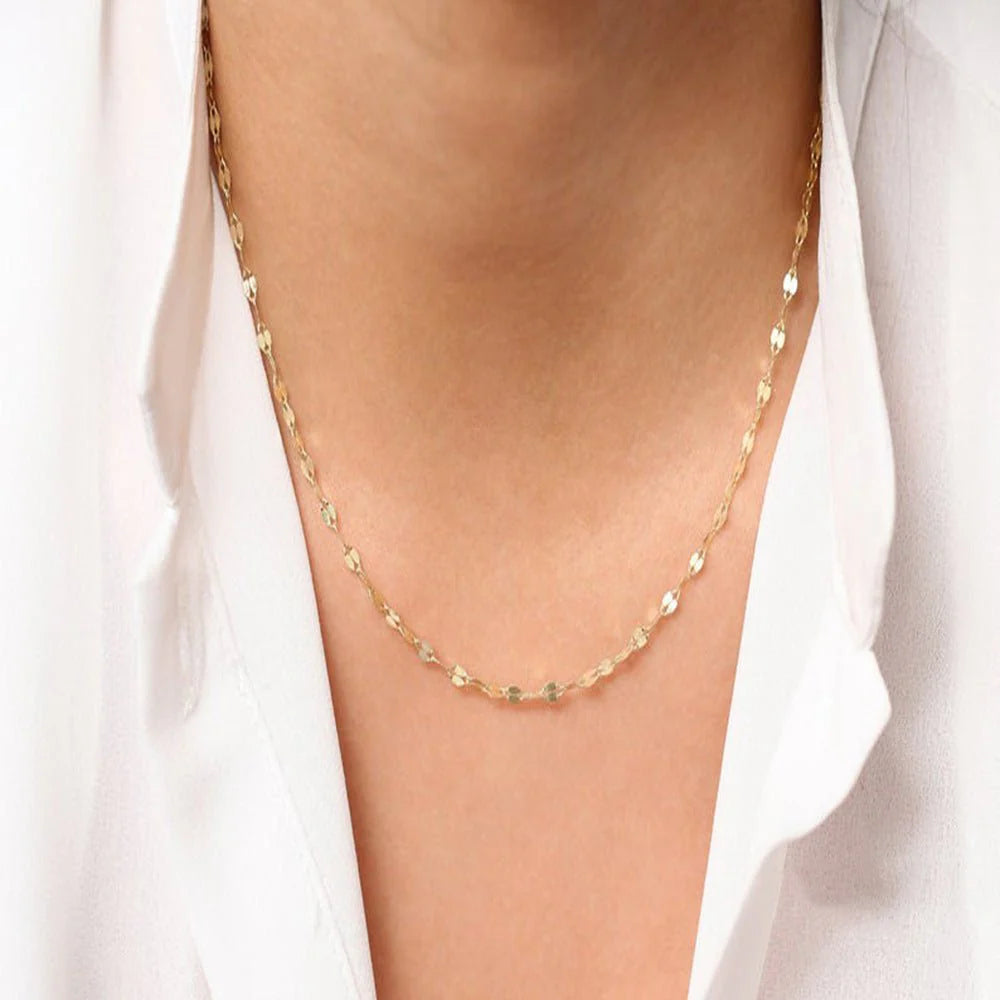 High-End Women’s Snake Bone Chain Necklace in Electroplated Gold or Silver