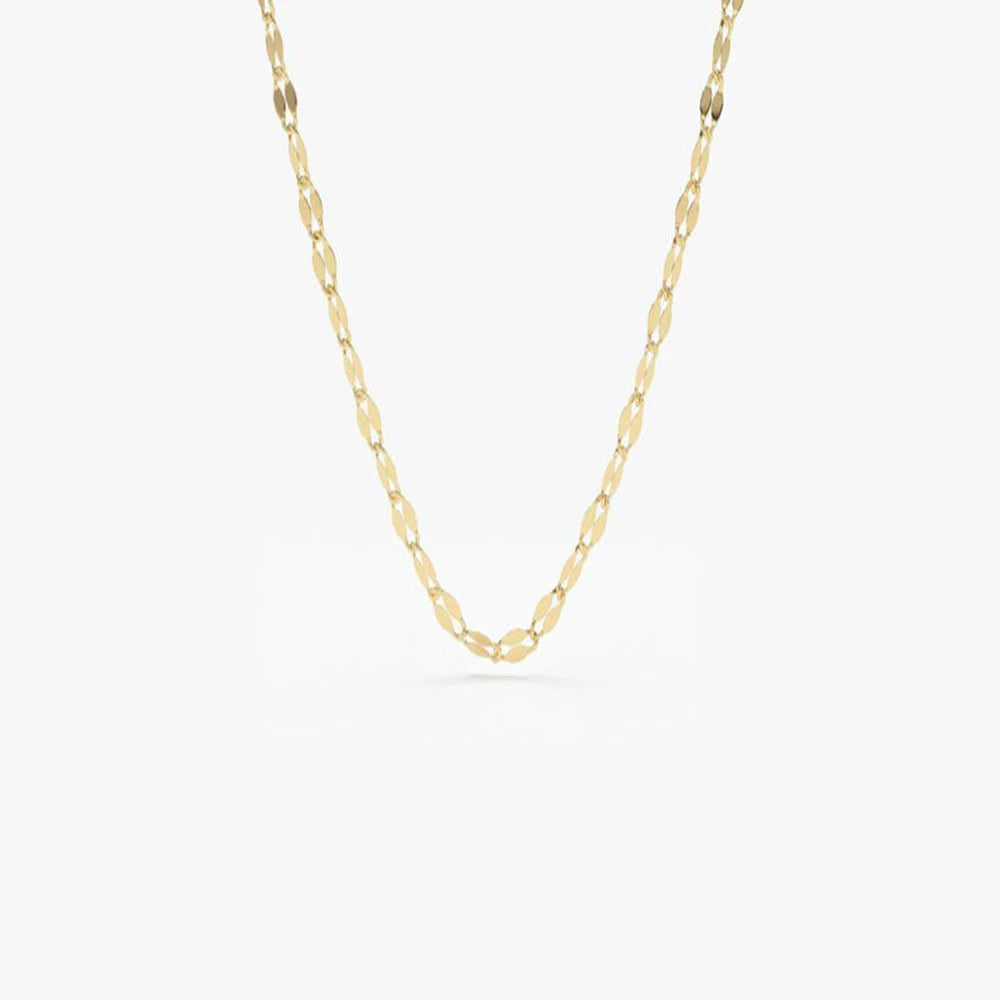High-End Women’s Snake Bone Chain Necklace in Electroplated Gold or Silver