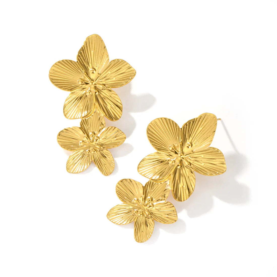 Timeless Flower Earrings for Women – Durable Alloy with Lasting Shine