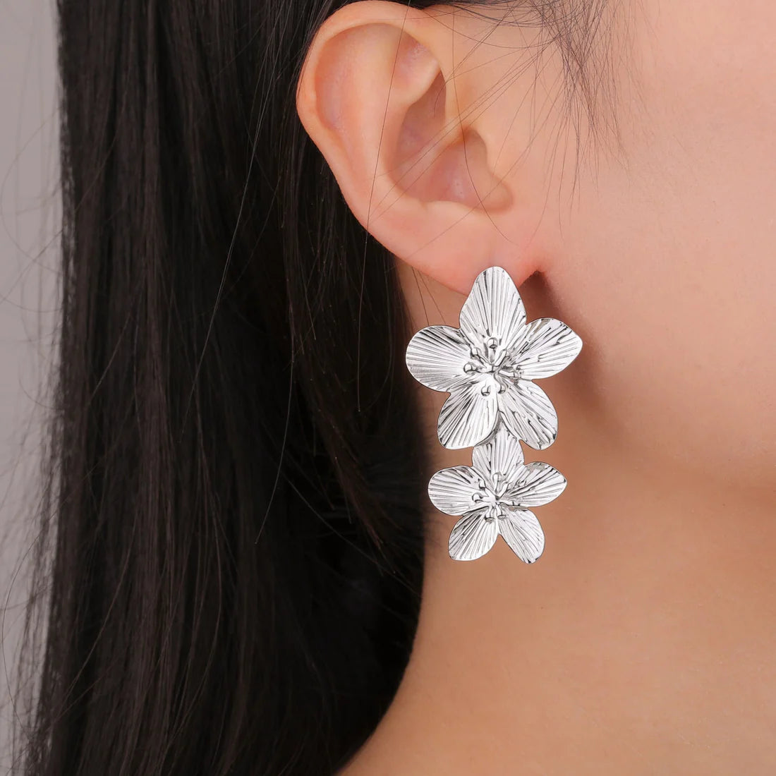 Timeless Flower Earrings for Women – Durable Alloy with Lasting Shine