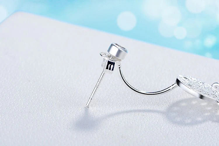 Trendy Bohemian Feather Dream Catcher Stud Earrings